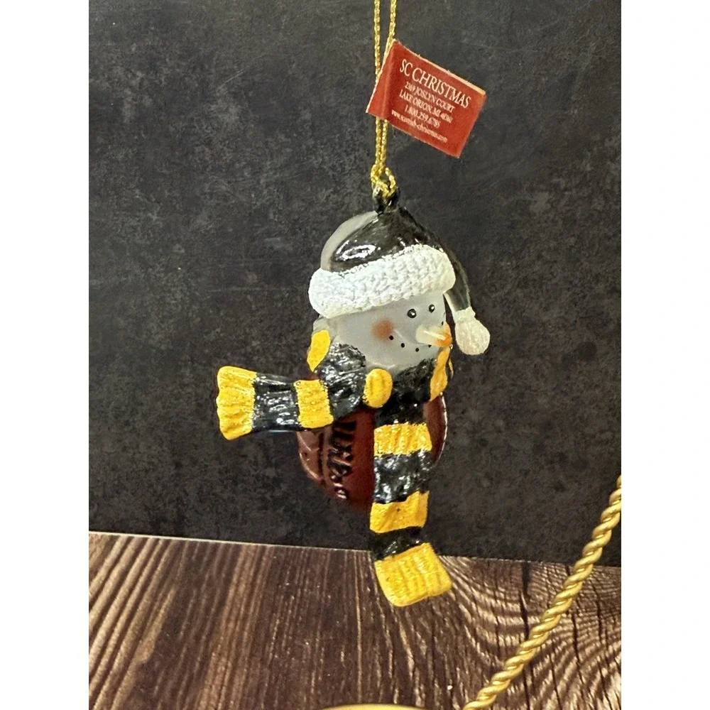 Pittsburgh Steelers Snowman Christmas Ornament NFL Wilson
